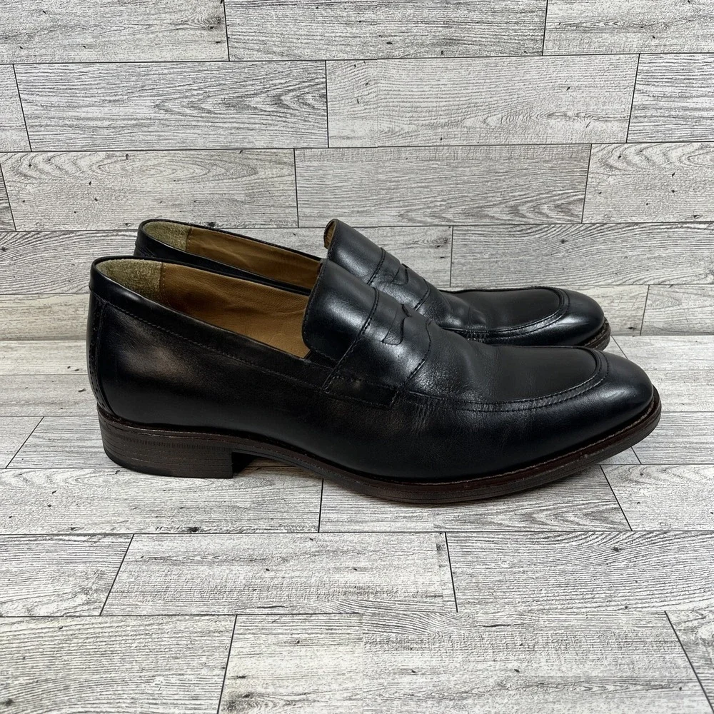 Johnston & Murphy Black Leather Penny Loafer Dress Shoes 15-3227 Men Size‎ 11M